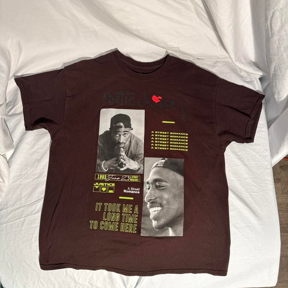2022 Chemistry Tupac Poetic Justice T-shirt Men's Size Large Brown